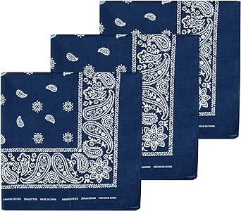 Levi's Men’s 100% Cotton Multi-purpose Bandana Gift Sets – Headband, Wrap, Protective Coverage