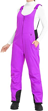 Ohuhu Women's Essential Insulated Snow Bibs Overalls Ladies Ski Bibs Pants