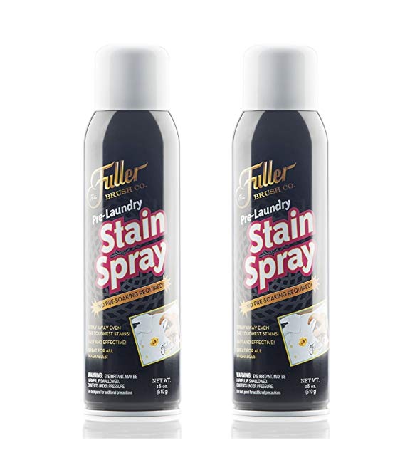 Fuller Brush Pre-Laundry Stain Spray- Dissolves the Toughest Stains – No Pre-Soaking Required - 18 oz. - 2 Pack