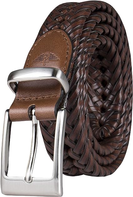 Dockers Men's Leather Braided Casual and Dress Belt