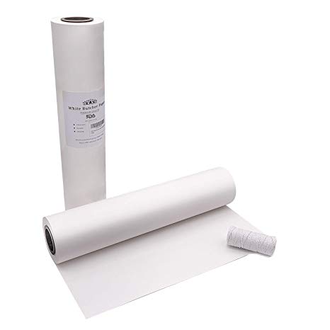 White Butcher Paper Roll - 18" x 2100" (175 ft) FDA Approved Food Grade Wrapping Paper for BBQ Briskets,Smoking & Wrapping Meats,Perfect for Paints, Wall Art - Unwaxed and Uncoated