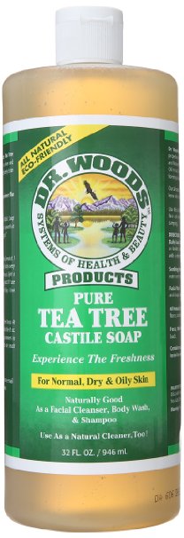 Dr. Woods Pure Castile Soap, Tea Tree, 32 Ounce