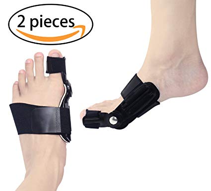 Bunion Corrector Splint and Bunion Relief Pads Foot Big Toe Bunion Protector for Women and Men (Black)