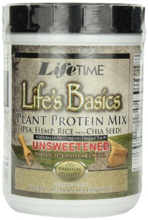 Lifetime Lifes Basics Plant Protein Unsweetened  Natural Vanilla 101 LB