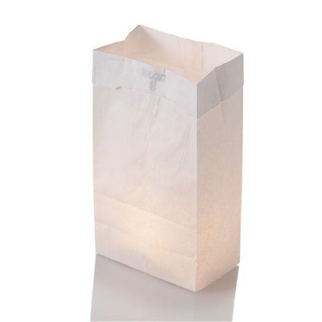 Set of 125 White Luminary Bags and 125 Richland Tealight Candles