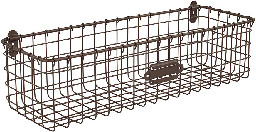 Spectrum Diversified Vintage Style, Bronze Wall Mount Basket, One