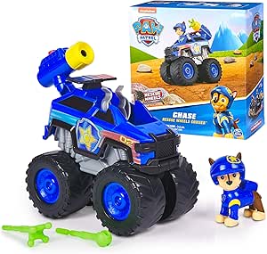 Paw Patrol: Rescue Wheels Chase’s Cruiser, Toy Truck with Projectile Launcher and Collectible Action Figure, Kids Toys for Boys & Girls Ages 3 and up