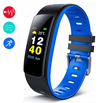 KEDA Fitness Tracker, OLED Waterproof Color Screen Activity Tracker Sport Band Bluetooth Smart Wristband Bracelet with Heart Rate and Sleep Monitor Pedometer for iOS and Android