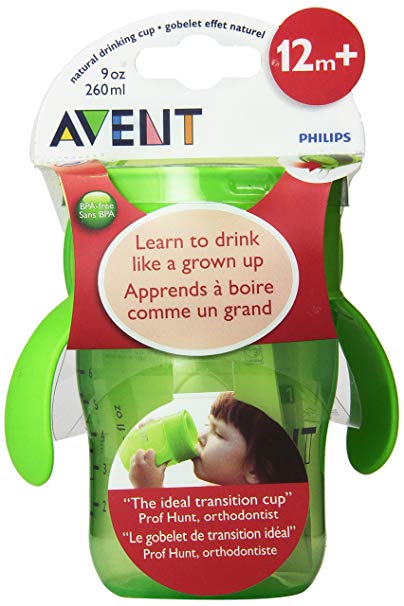 Philips Avent BPA Free Natural Drinking Cup, Green, 1 Count, 9 Ounce (Discontinued by Manufacturer)