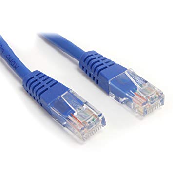 Cat5e Ethernet Cable - 15 ft - Blue - Patch Cable - Molded Cat5e Cable - Network Cable - Ethernet Cord - Cat 5e Cable - 15ft