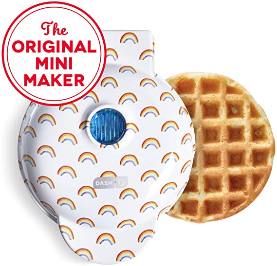 DASH DMW100RP Mini Maker-Waffle, WHITE RAINBOW