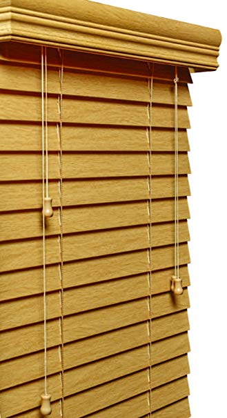 Lotus & Windoware 61 Inch Faux Wood Blinds, Treatments, Window coverings, 24 x 72 Natural