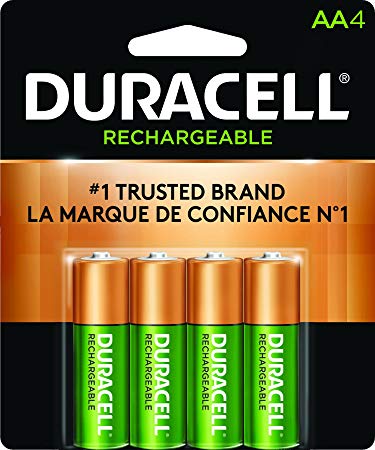 Duracell Rechargeable Long Life AA-4 Batteries in a Pack 2500/mAh