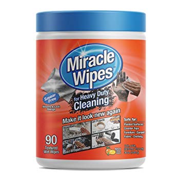 MiracleWipes Heavy Duty Cleaning Wipes (90-Count) | Multi Surface Degreaser, Hand Cleaner, Cleaning Supplies | Kitchens, Bathrooms, Countertops, Grease, Indoors, Outdoors - All Purpose