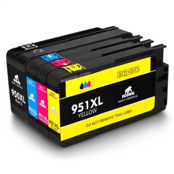 IKONG Compatible Replacement Inks for HP 950XL Cyan Magenta Yellow and 951 XL Black CartridgesOne set works with HP OfficeJet Pro 8600 8610 8620 8630 8640 8615 8625 251DW271DW