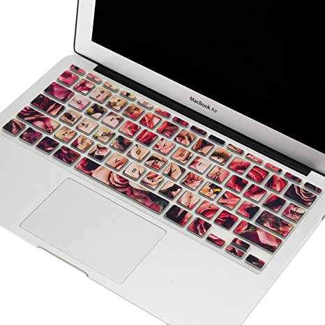 TOP CASE - Ultra Thin Silicone Graphics Keyboard Cover Skin for MacBook Air 11" with TOP CASE Mouse Pad - Lavish Floral
