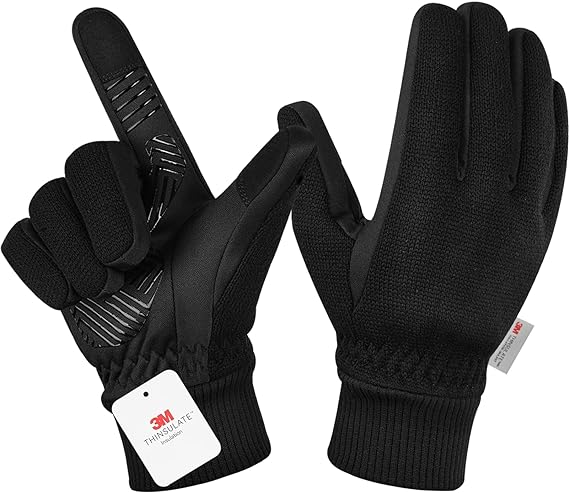 MOREOK Winter Gloves -10°F 3M Thinsulate Warm Gloves Bike Gloves Cycling Gloves for Driving/Cycling/Running/Hiking
