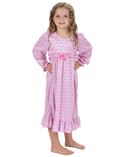 Laura Dare Little Girls Petite Fleur Long Sleeve Nightgown