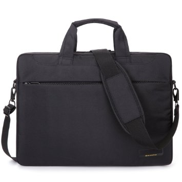 BRINCH® 13.3 Inch Oxford Fabric Lightweight Laptop Shoulder Case Messenger Bag For 13 - 13.3 Inch Laptop / Notebook / MacBook / Chromebook Computers with Shoulder Strap Handle and Pockets (Black)