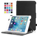 iPad Mini 4 Case Moko Slim-Fit Multi-angle Folio Cover Case With Auto Wake  Sleep for Apple iPad Mini 4 2015 edition 79 inch iOS Tablet BLACK