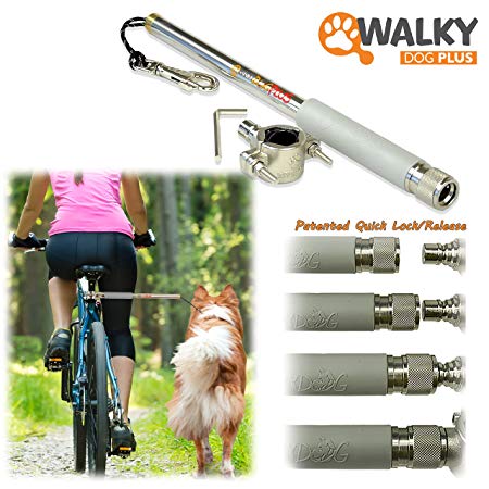 Walky Dog Plus Hands Free Dog Bicycle Exerciser Leash 2015 Newest Model with 550-lbs pull strength Paracord Leash Military Grade