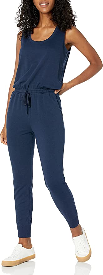 Amazon Essentials Women's Studio Terry Fleece Jumpsuit (Available in Plus Size)