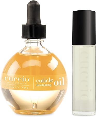 Cuccio Naturale Cuticle Revitalizing Oil Set - Provides Intense Hydration - Replenishes And Strengthens Nails - Promotes Healthier Skin - Easy To Use Rollerball Applicator - Milk And Honey - 2 Pc