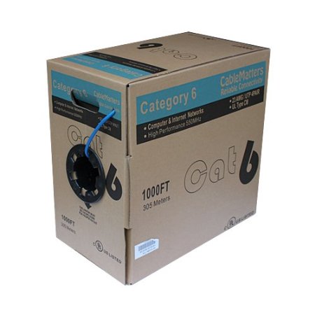 Cable Matters In-Wall Rated CM Cat6 Stranded Ethernet Cable in Blue 1000 Feet