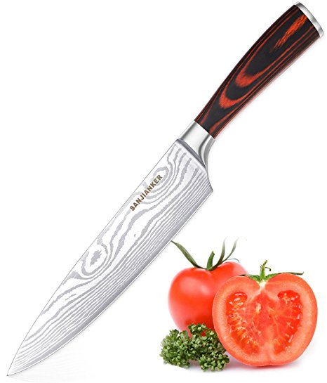 Chef Knife,Professional Kitchen Knife, 8-Inch German High Carbon Stainless Steel Chef's Knives with Ergonomic Handle