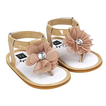 Voberry Baby Infant Girls Flower Pearl Princess Sandals Soft Sole First Walker Crib Shoes