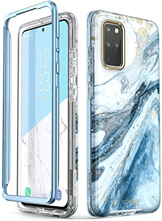 i-Blason Cosmo Series Case for Samsung Galaxy S20  Plus 5G (2020 Release), Stylish Glitter Protective Bumper Case Without Built-in Screen Protector (Blue)