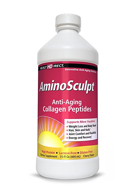 AminoSculpt Liquid Collagen Supplement (Tart Cherry Flavor) from Health Direct 15 fl.oz (444ml)