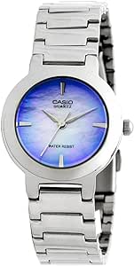 Casio Women's LTP1191A-2C Silver-Tone Purple Dial Analog Quartz Watch