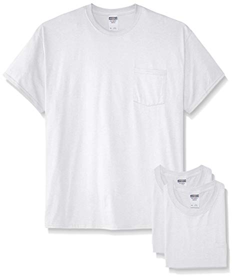 Jerzees Men's Adult Short-Sleeve Pocket T-Shirts (3-Pack)