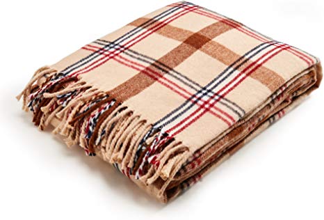 Arus Highlands Collection Tartan Plaid Design Throw Blanket Sahara 60" X 80"