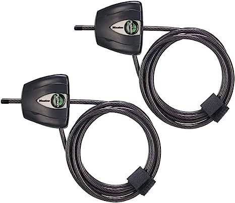 Master Lock Python Cable Lock, Cable Lock with Keys, Trail Camera and Kayak Locking Cable, 2 Pack, 8417T