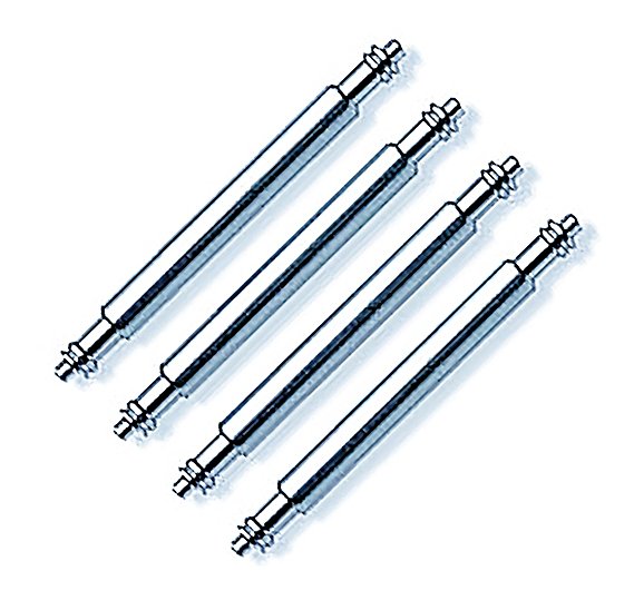 BARTON Watch Bands - Spring Bars - Choice of Widths - Packet of Four Stainless Steel Watch Pins
