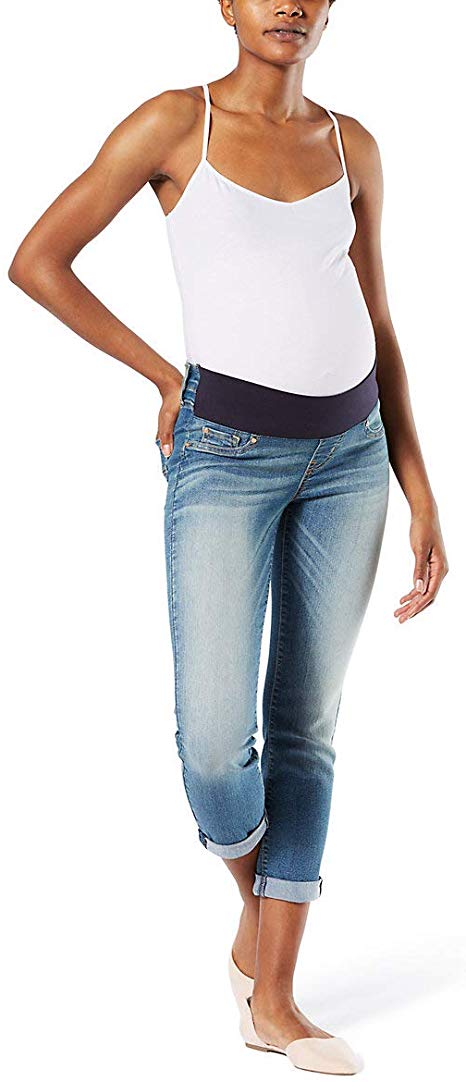 Signature by Levi Strauss & Co. Gold Label Women's Maternity Baby Bump Slim Boyfriend Jeans