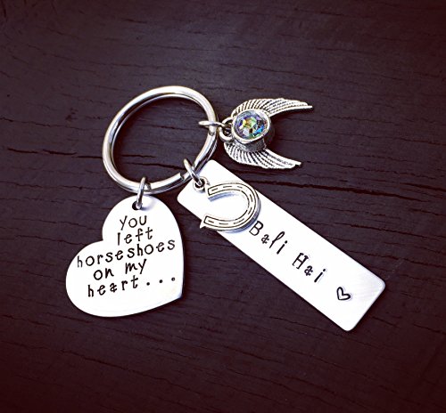 You Left Horseshoes On My Heart Memorial Key Chain | Horse Memorial Key Chain | Horse Sympathy Gift | Memorial Keepsake | Equine Memorial | Horse Remembrance | Horse Keepsake