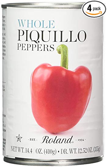 Roland Piquillo Peppers, Whole, 14.4 Ounce (Pack of 4)