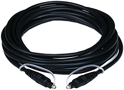 Monoprice S/PDIF (Toslink) Digital Optical Audio Cable, 15ft,106273,Black