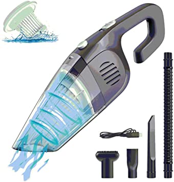Portable Car Vacuum Cleaner, 7kpa Handheld Vacuum Cleaners Rechargeable Cordless Hand Vacuum Powerful Multi-Purples for Home Car (1)