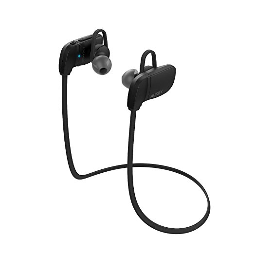 AUKEY Bluetooth Headphones, Wireless Sport Earbuds with Built-in Remote & Microphone for iPhone Android Smartphones