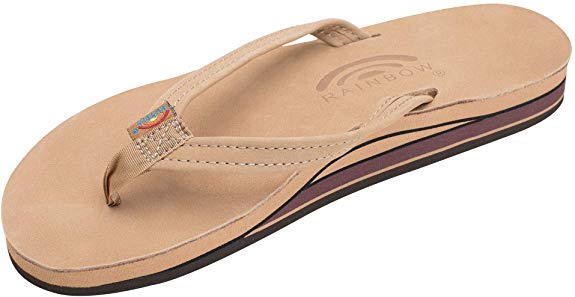 Rainbow Sandals Women’s Double Layer Premier Leather Narrow Strap w/Arch