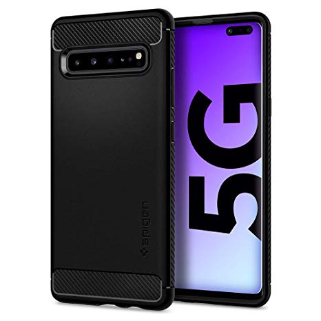 Spigen Rugged Armor Designed for Samsung Galaxy S10 5G Case (2019) - Matte Black