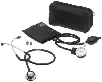 MatchMates Combination Kit with a 3M Littmann Classic II S.E. Stethoscope and a Mabis Aneroid Sphygmomanometer, Black