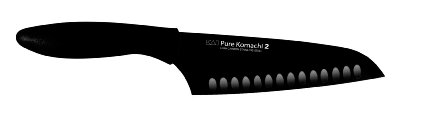 Kershaw Pure Komachi 2 Hollow Ground Santoku Knife, 6.5-Inch, Black