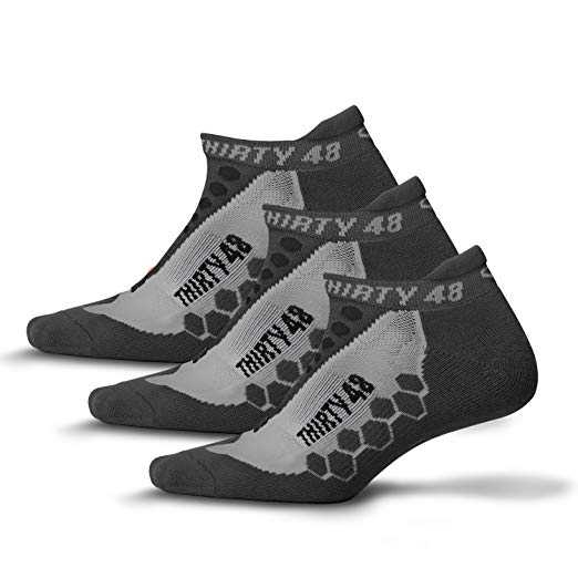 Thirty 48 Running Socks for Men and Women by Features CoolMax Fabric That Keeps Feet Cool & Dry - 1 Pair, 3 Pair, or 6 Pair