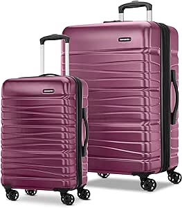 Samsonite Evolve Se Hardside Expandable Luggage with Double Spinner Wheels, Solar Rose, 2PC SET (CO/L)