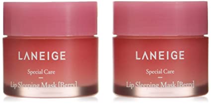 LANEIGE Lip Sleeping Mask 20ml 2 PCS, Berry, 1 Count